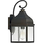 Capital Lighting 9641OB Westridge Antique Glass Outdoor Wall Sconce, 1-Light 100 Watt, 16" H x 7" W, Old Bronze