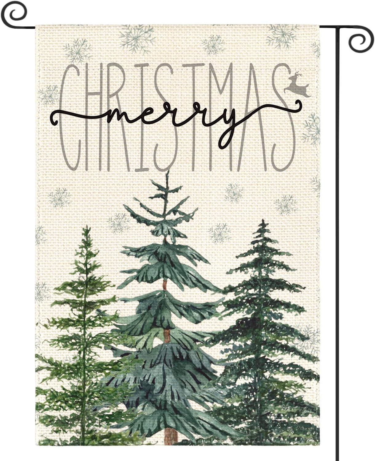 Flags - AVOIN colorlife Merry Christmas Garden Flag 12x18 Inch Christmas Tree Double Sided Outside, Winter Festive Holiday Yard Outdoor Decorative Flag