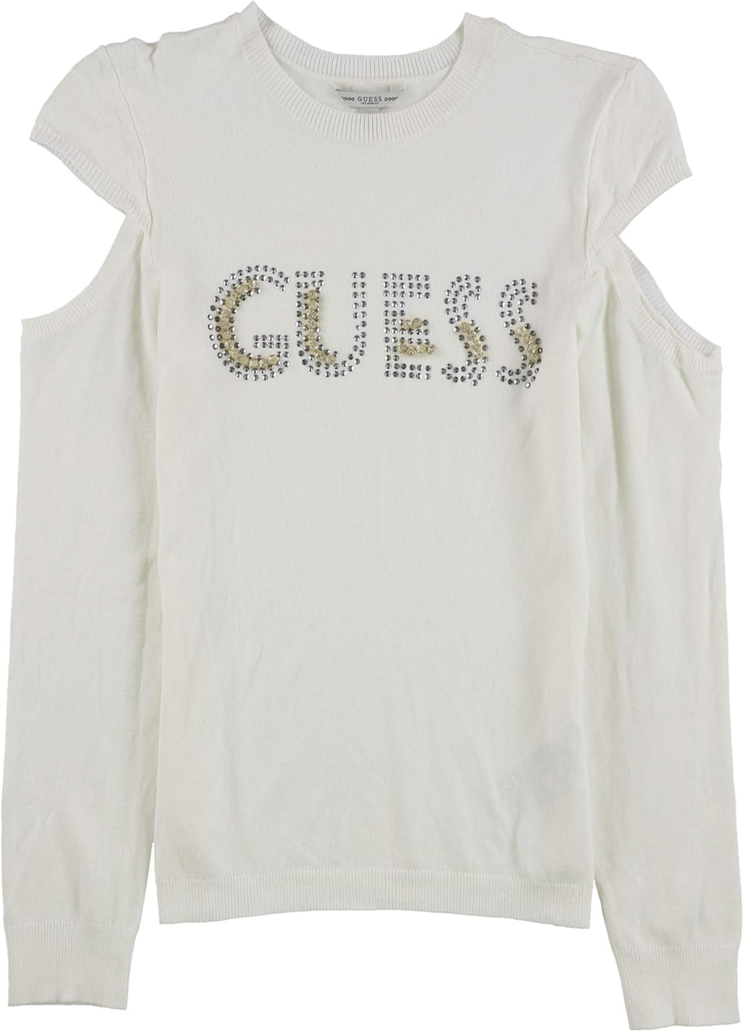 GUESS Womens Baroque Logo Pullover Sweater at Amazon Women’s Clothing store