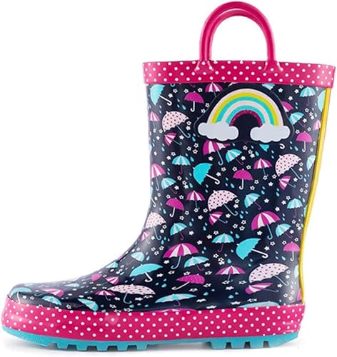 ADDYZ Niños impermeables botas de goma 3D dibujos animados tiburón tiro