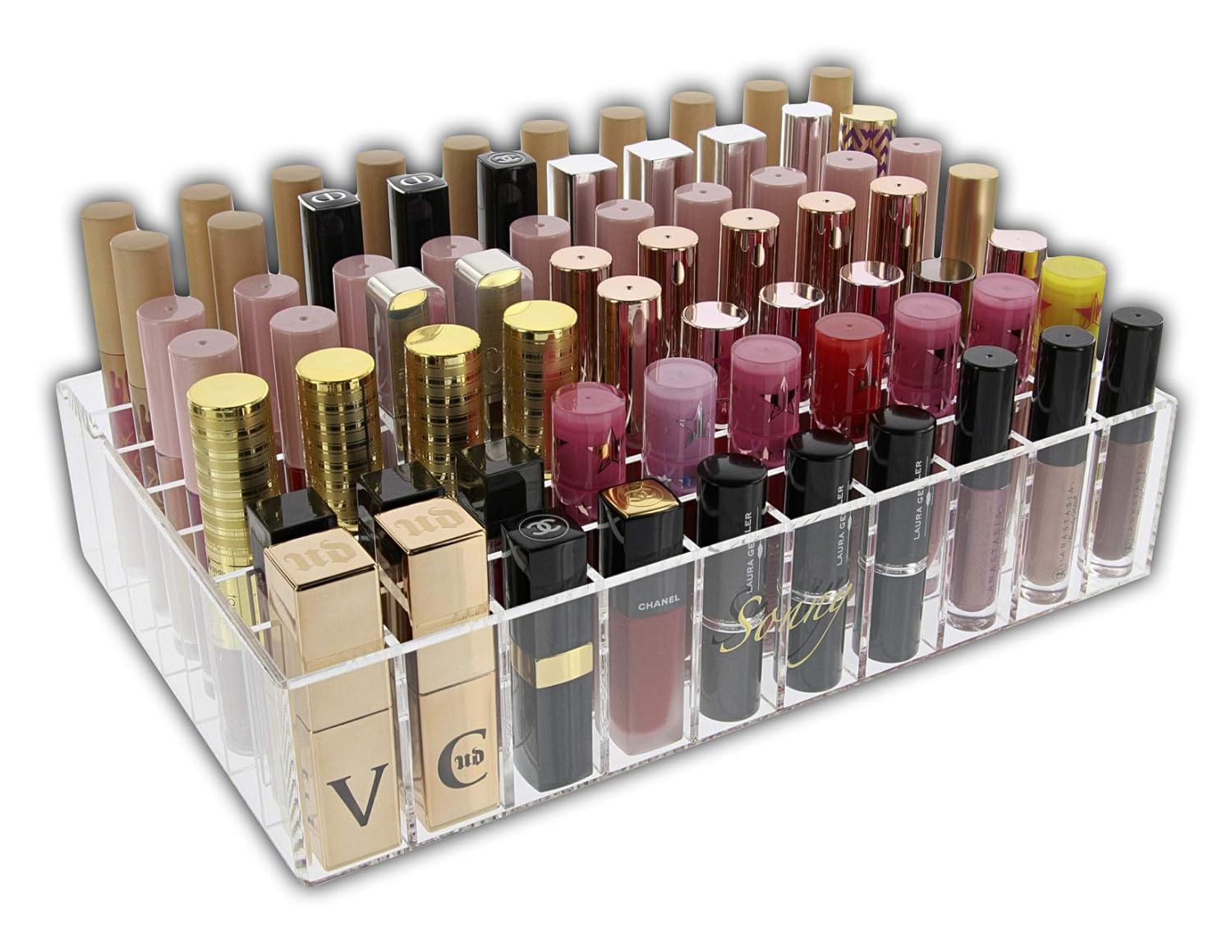 Amazon Com Sonny Cosmetics Acrylic Lipgloss Makeup Drawer Organizer For The Ikea Alex 70 Halfsie Beauty