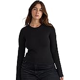 Organic Basics Womens Everyday Regular Long Sleeve Cotton Crew Neck Tee