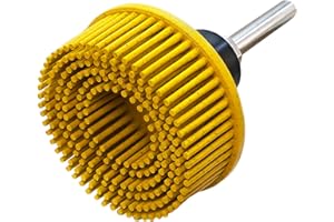 HIEMTE Tools 2 Inch Bristle Disc Bristle Disc Grade - 80# Grit Abrasive Coating Removal Disc for Metal with 6mm Shank Attachment 1set