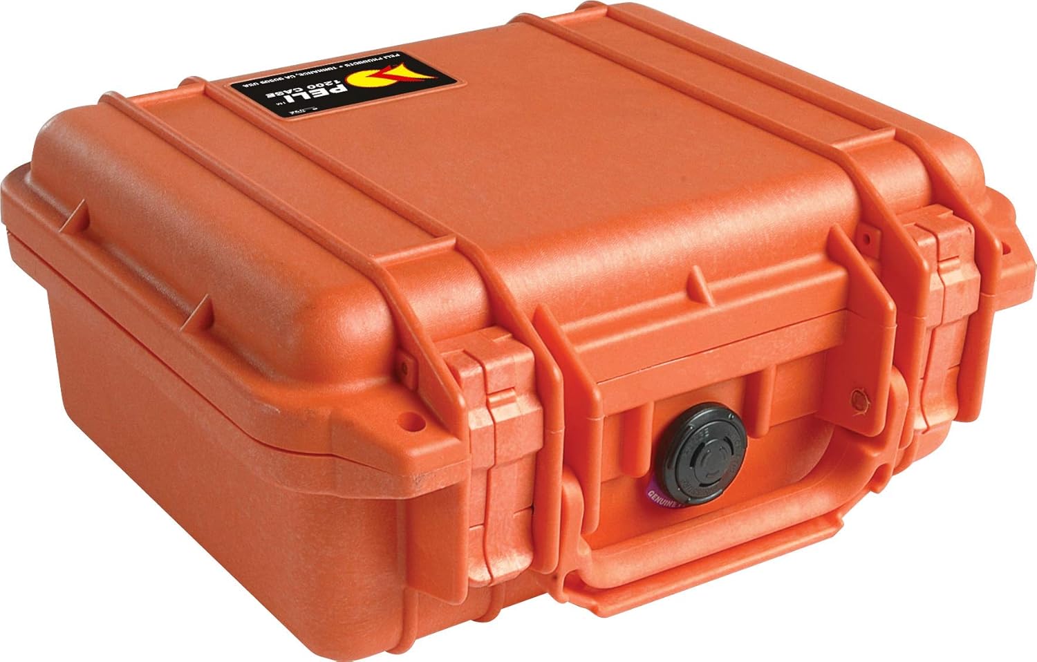 PELI Protector 1200 Shockproof Case, IP67 Watertight and Dustproof, 12L Capacity, Made in US, No Foam, Orange - Image 3
