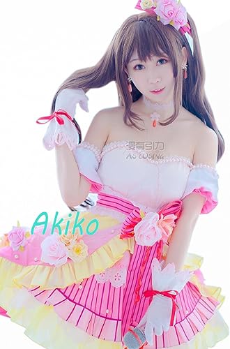 Amazon Akiko アイドルマスター ステラステージ 島村 卯月 しまむら うづき コスプレ 衣装 スターライトステージ 女性 豪華セット M 衣装 コスプレ 仮装 通販