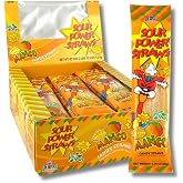Sour Power Candy Straws, Mango, 1.75 oz (Pack of 24)