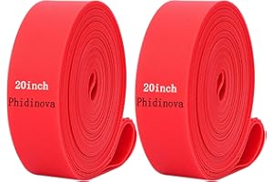 Phidinova Bicycle Rim Liner Strips, Red, Protection for Inner Tubes