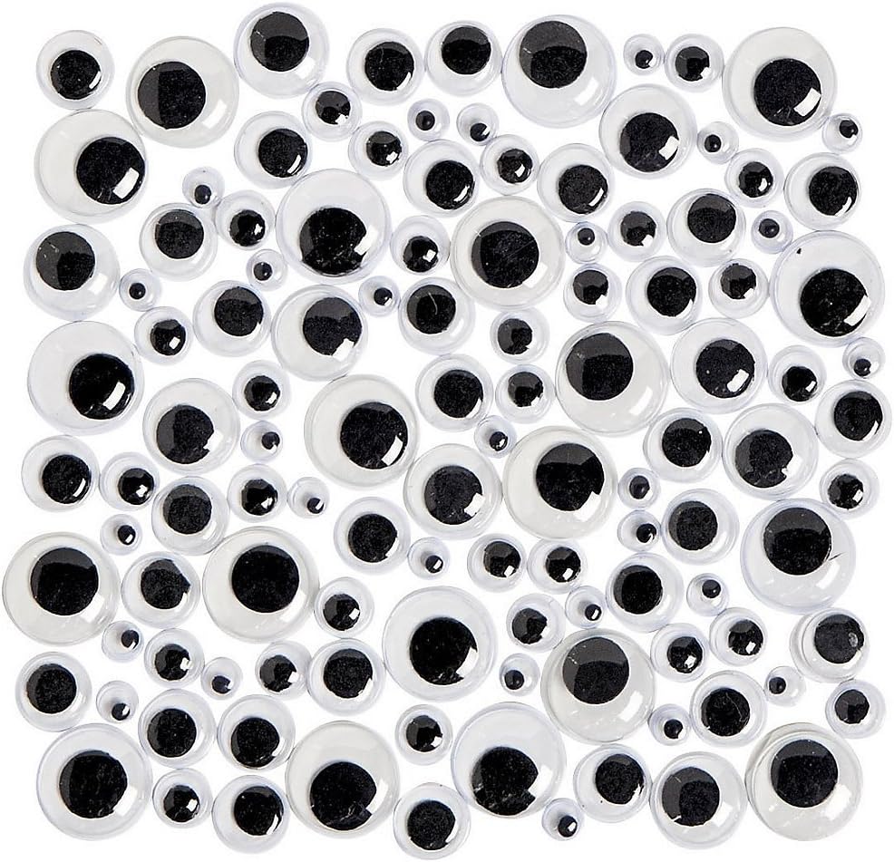 Max 500 Pieces Black Wiggle Googly Eyes