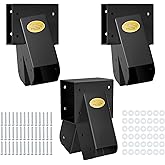 BETOOLL Swing Sets Brackets - 2 A-Frame Swing Set Brackets and 1 Middle Swing Bracket with All Mounting Heavy Duty Hardware Included - Swing Set Kit for Porch, Yard, Playground - Black