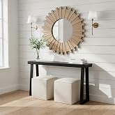 Plank+Beam Classic Console Table, 56 Inch, Black | Non-Toxic Finishes, Versatile Design, Elegant Details, Easy Assembly, Quick Setup, Solid Wood