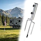 Flag Pole Ground Stake Holder, Heavy Duty Metal, 1.49 inch Diameter Mount, Adjustable Ground Mount for Portable Flagpole (Diamond)