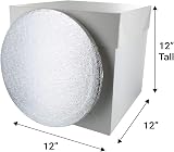 Culpitt 12" Round Silver Cake Drum & Tall White Box Set view 3