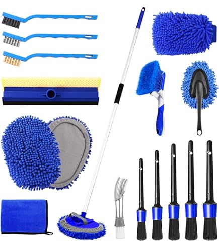 Brosse De Lavage De Voiture Outil De Nettoyage A L'eau Pulverisee Poils