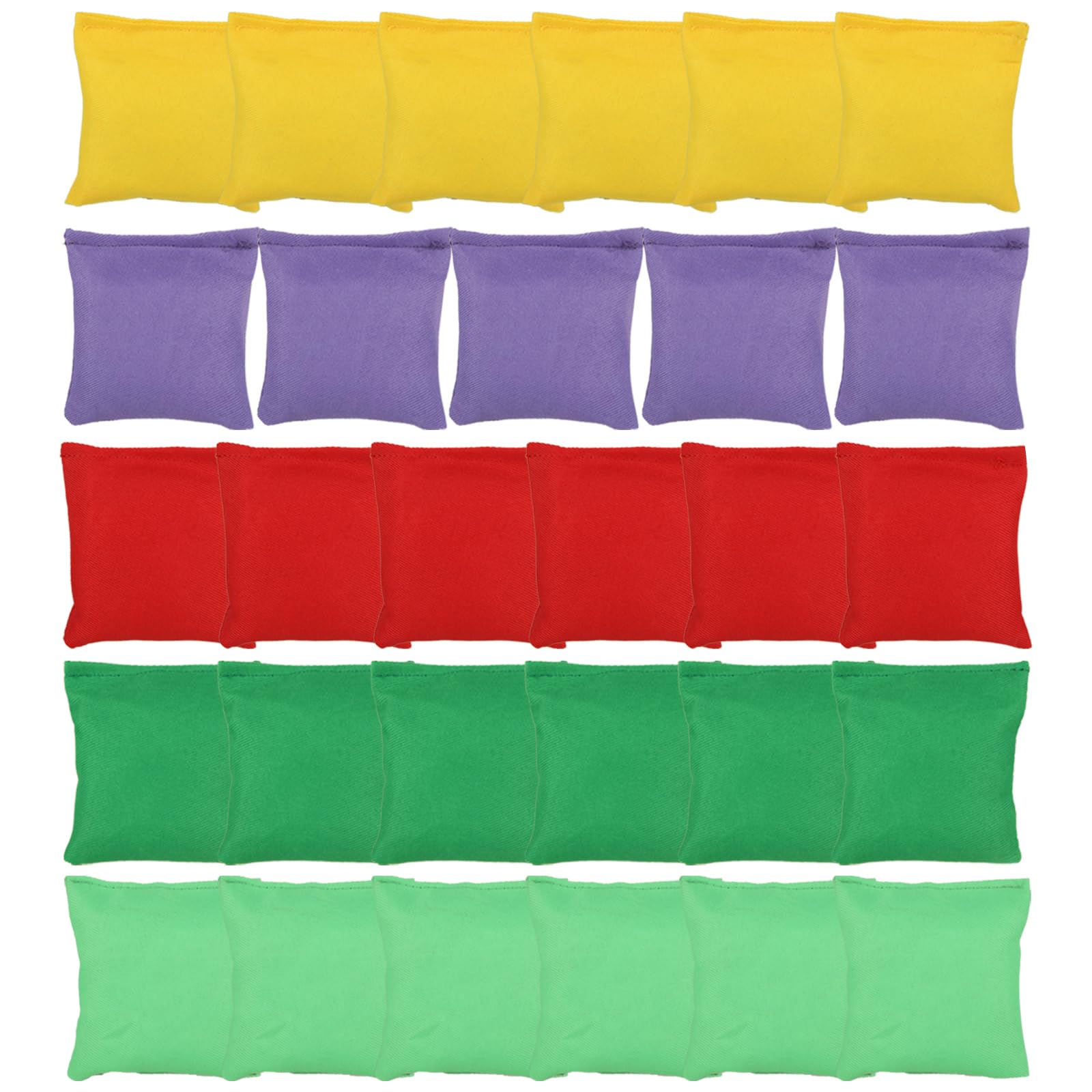 VIDETOL 30 Pcs Bean Bags, Colorful Bean Bags for Throwing, Soft Beanbags Throwing for Hand Toss Party Game, Fun Sports Outdoor and PE School Events, 4 x 4 Inch