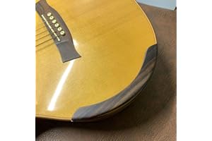 Emiif DIY Acoustic Guitar Wood Arm Rest Replacement Accessories for Classical Folk Guitar, Self-, Rosewood/Ebony/Red Wood(Ros