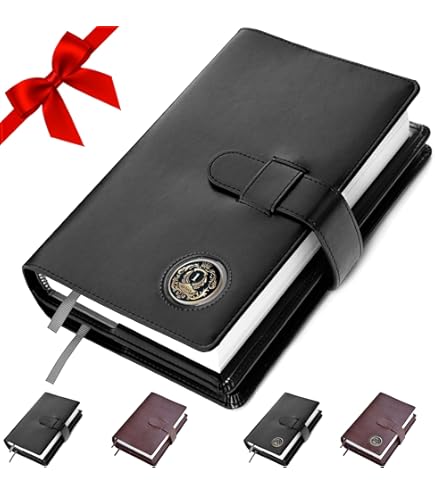 Deluxe-Bucheinband Für AA Big Book & 12 Steps – Mit Münzhalter Und Stifthalter In Schwarz