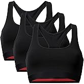 DANISH ENDURANCE Bralettes for Women, Organic Cotton Underwear, Seamless Bra, Wireless Bras, Racer Back, 3 or 5 Pack