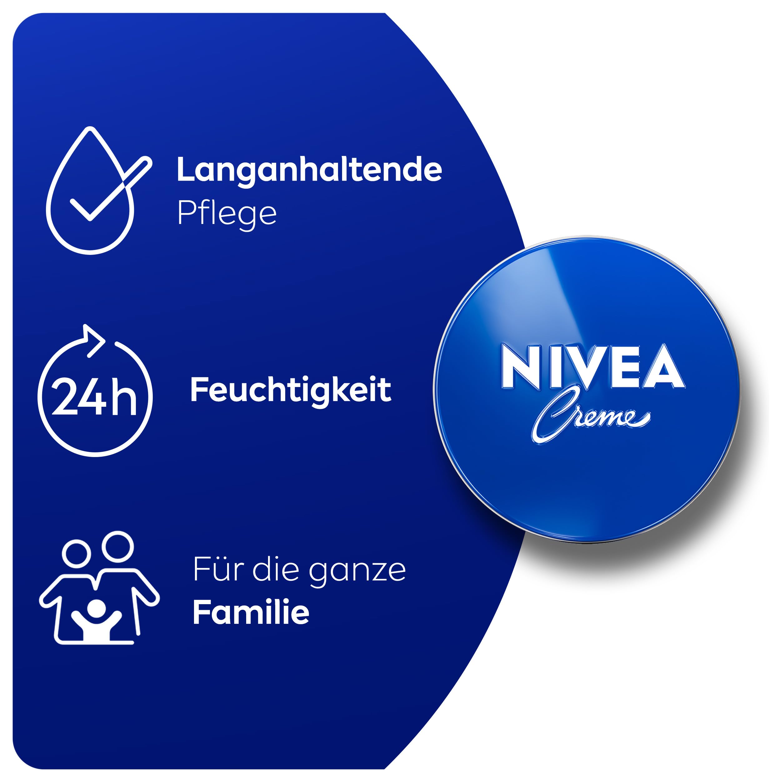 NIVEA Creme Dose Universalpflege, klassische Feuchtigkeitscreme für alle Hauttypen, reichhaltige Hautpflege mit hautverwandtem Eucerit (400 ml) 3