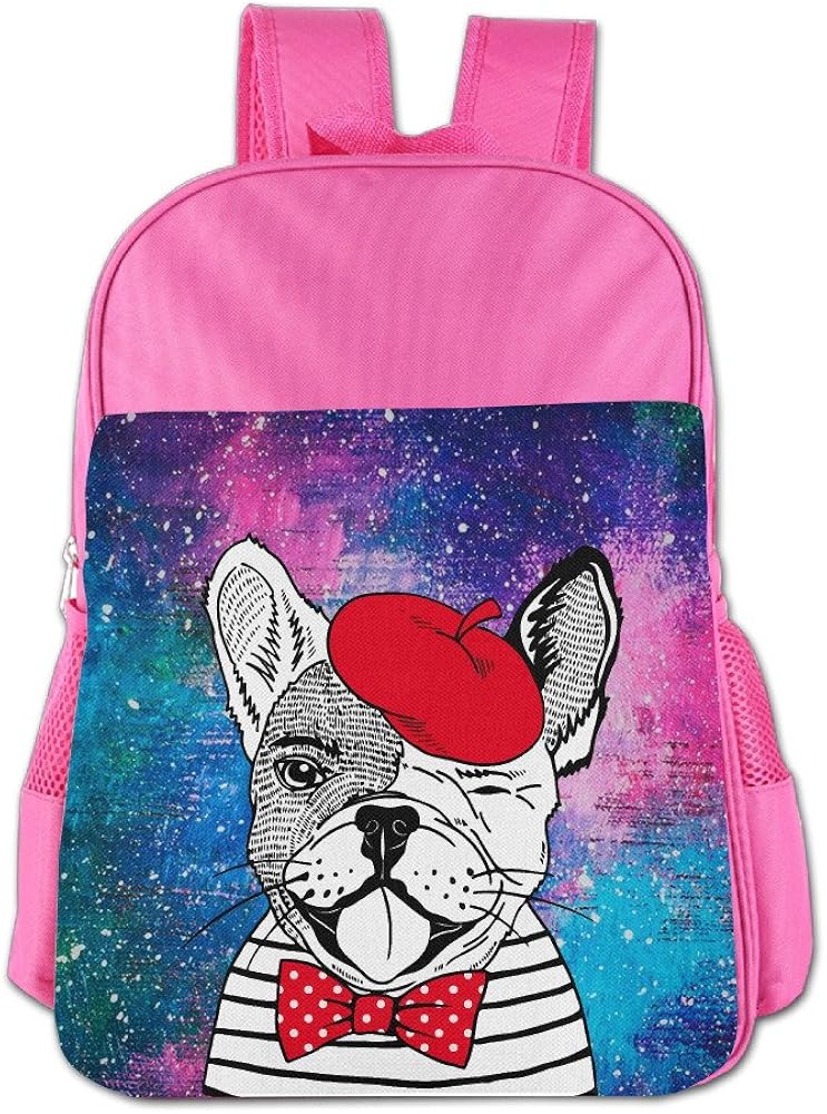 French Bulldog Dressed Up In French Style Kids Backpack
