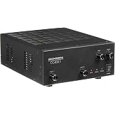 Bogen CC4021 Compact Mixer-Amplifier, 40W 2-Input with Balanced Mic/Line, Aux Input, Priority Muting, Phantom Power, Tone Controls, RCA Record Output, Multi-Impedance Speaker Compatibility