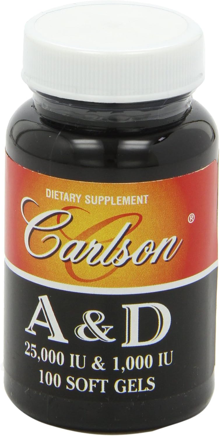 Carlson labs vitamins a&d 25.000 + 1000 iu 100 Soft Gel (088395012419)