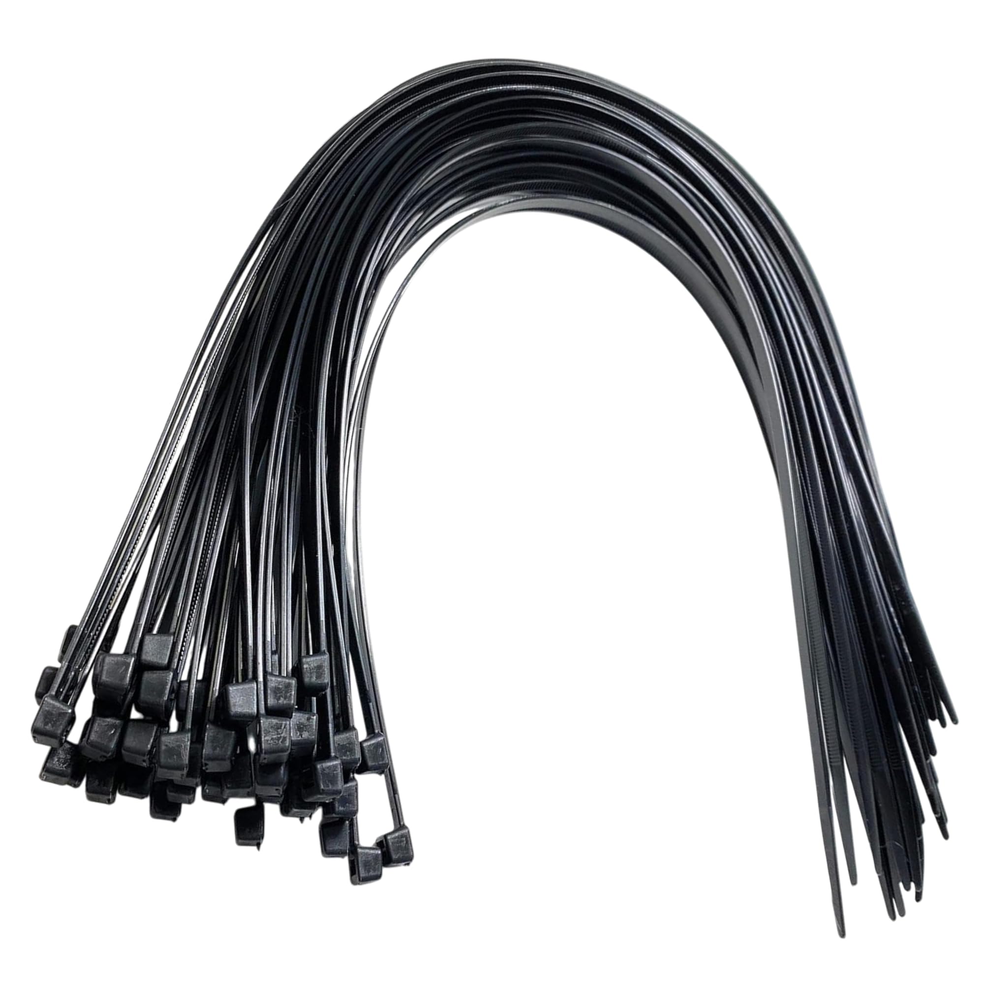 Black Plastic Cable Ties Long and Wide Extra Large Zip Ties wrap Extra Heavy Duty Ties 9.0mmx550mm, 50 Pieces