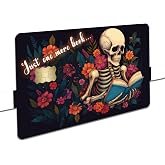 Credit Card Skin Sticker Cover Decal Wrap 2-Pack – Funny Just one more book floral skeleton design– Durable Vinyl Stickers for Cards