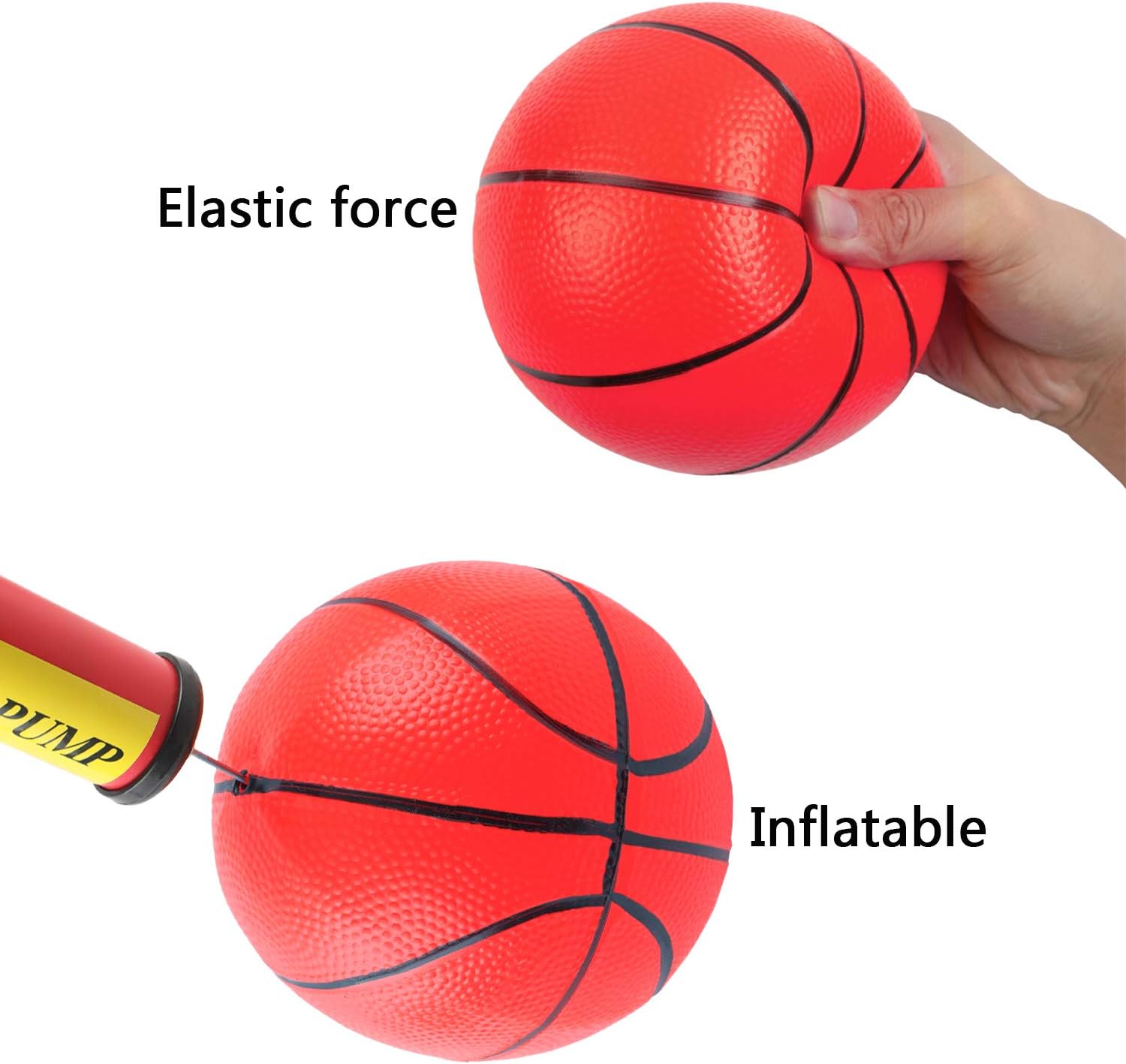 Berauscht 8.6 Inch Mini Basketball, 6PCS Pool Basketball Replacement Mini Toy Basketball Mini Rubber Basketball Mini Pool Basketballs Ball Hoop Basketball for Toddlers Kids Teenagers: Toys & Games