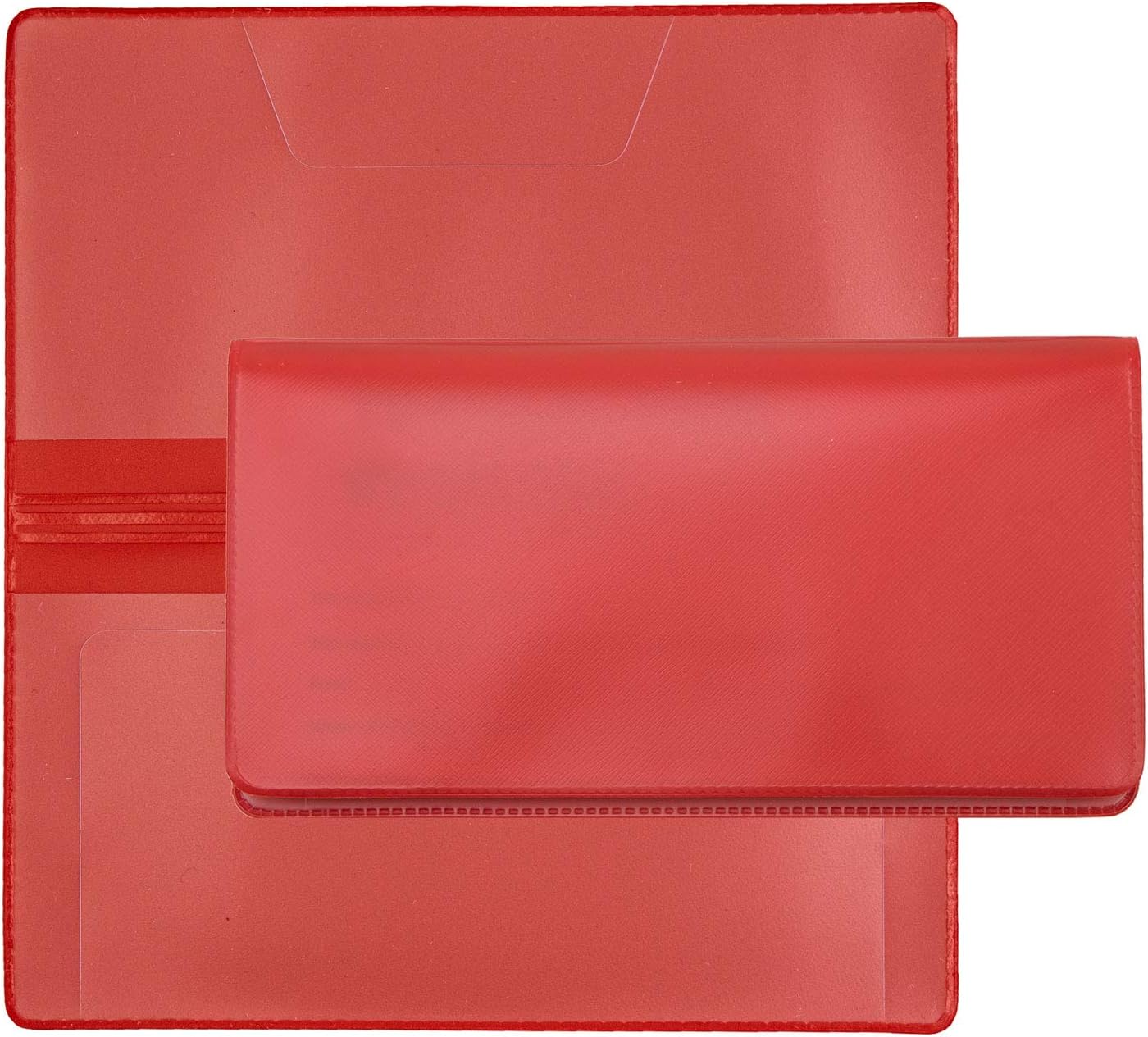 Red Vinyl Checkbook Cover, Top Tear Personal Vinyl Checkbook Cover