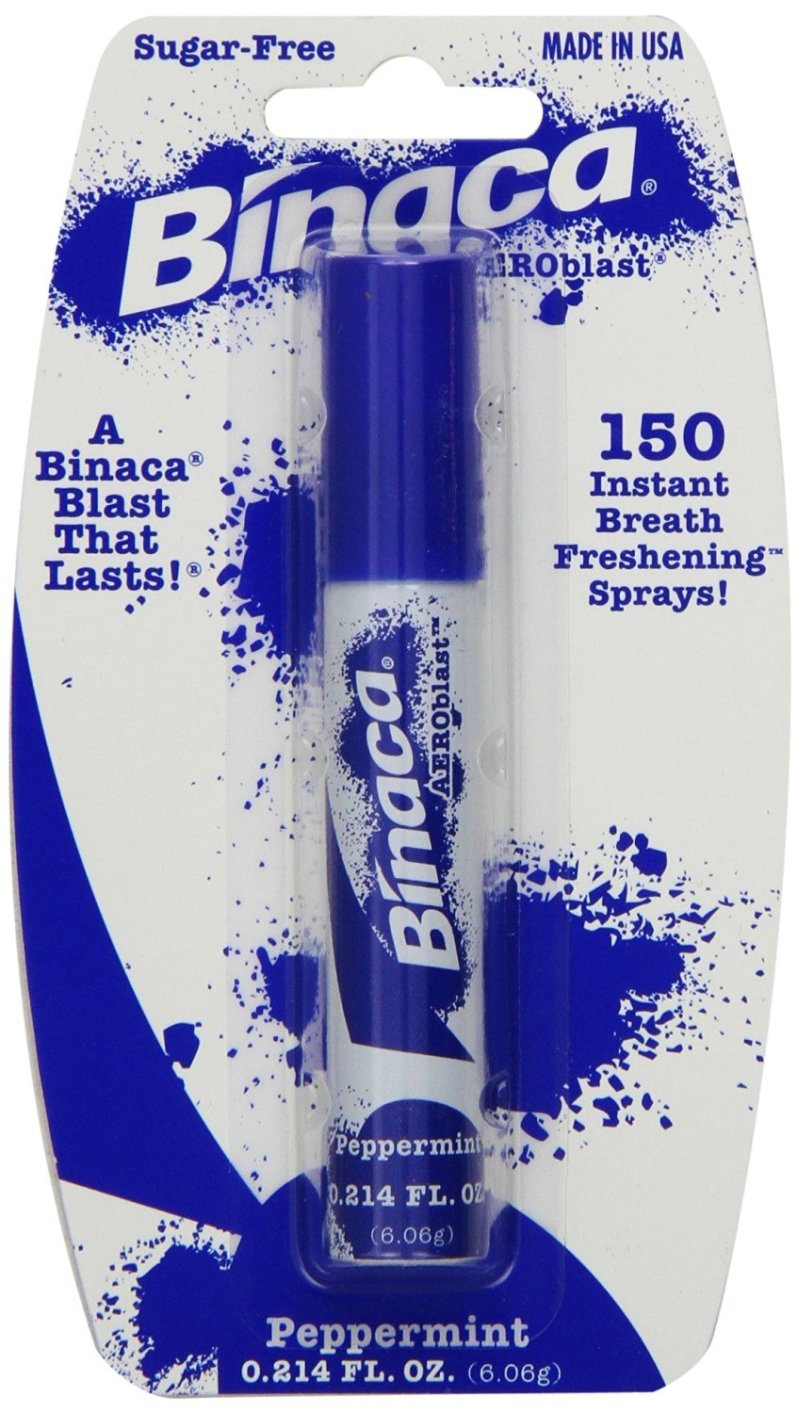 Binaca Aerosol Breath Spray PepperMint 0.20 oz (Pack of 4) Beauty