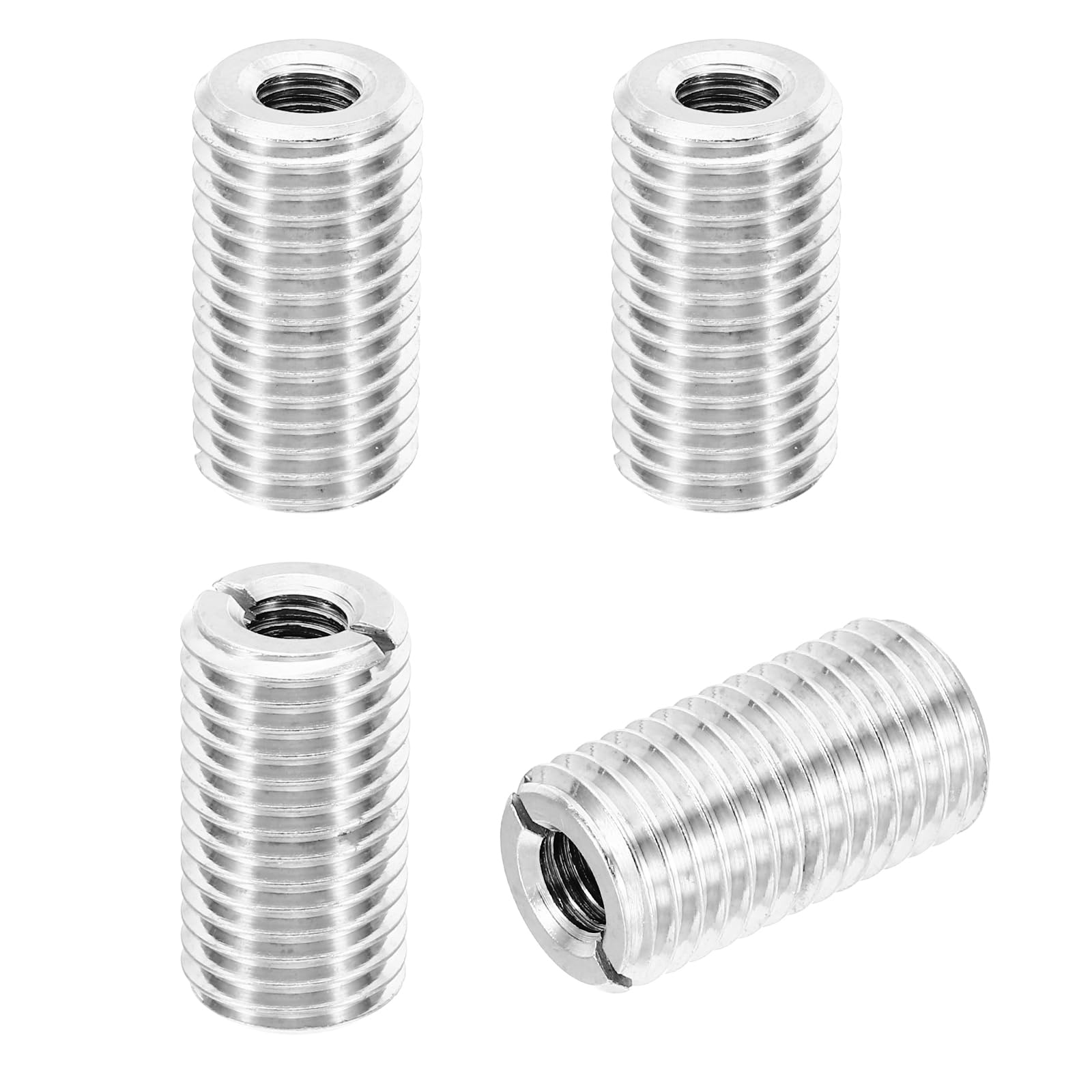 PATIKIL Thread Adapters Sleeve Reducing Nut, 4 Pcs M16xM8x30mm Male to Female Repair Insert Nut Screw Reducer Conversion Stainless Steel Fastener, Silver Tone
