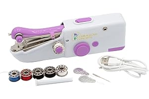 COURAGEOUS CONCEPTS Handheld Sewing Machine – Battery Operated Stitching Machine w/USB Cable – Portable Sewing Machine for Beginners w/Instructional Videos - Mini Sewing Machine for Hemming, Repairs, & Quick Fixes