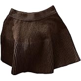 MakeMeChic Women's Pleated Knit Sweater Mini Skirt