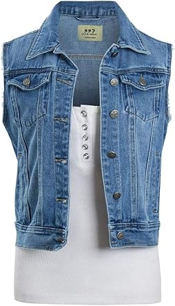 denim gilet womens