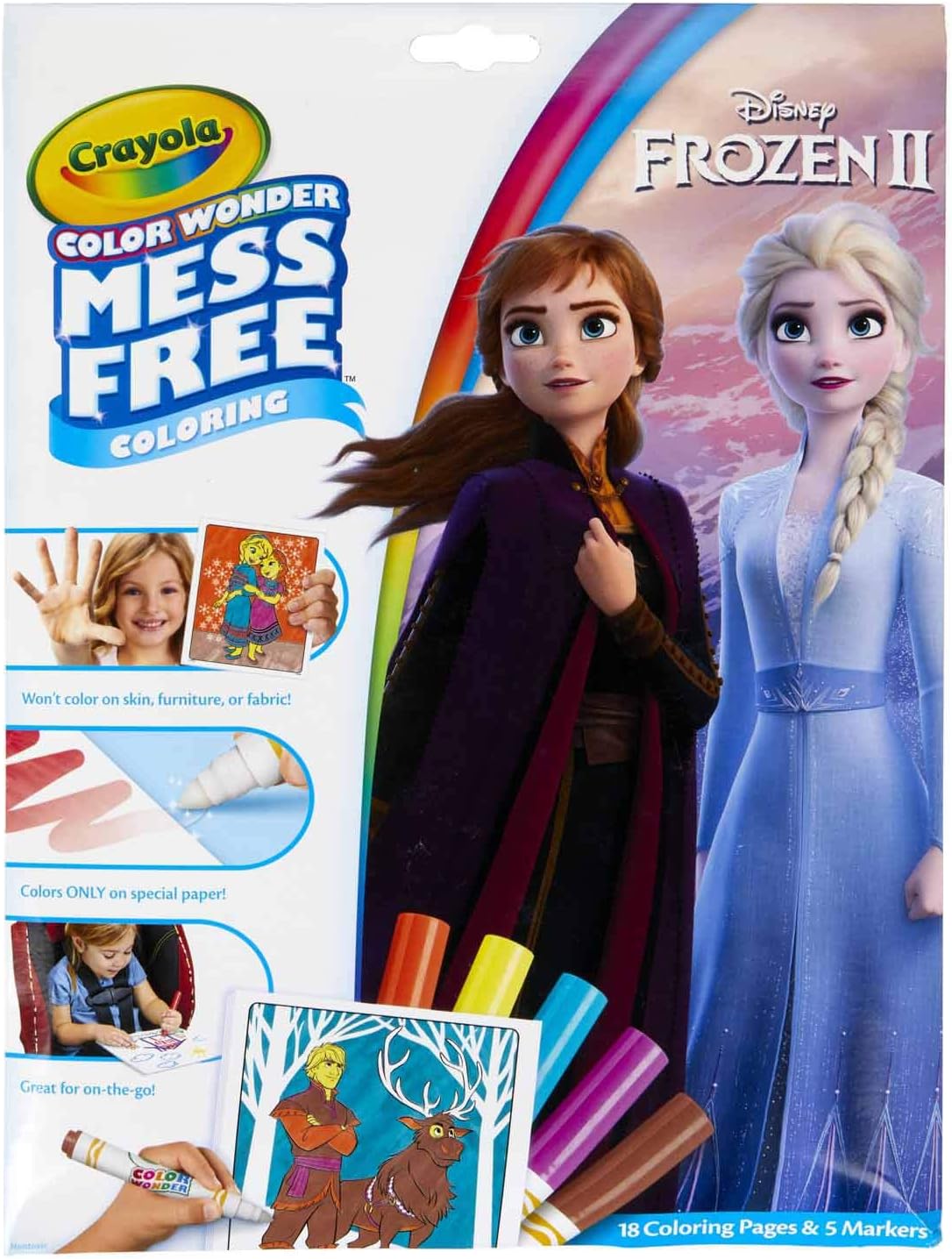 Crayola Color Wonder Frozen Coloring Book & Markers, Mess Free Coloring, Gift for Kids, Ages 3, 4, 5, 6: Toys & Games