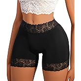 Hibluco Seamless Shaping Slip Shorts Under Dress Lace Boxers Panties For Women