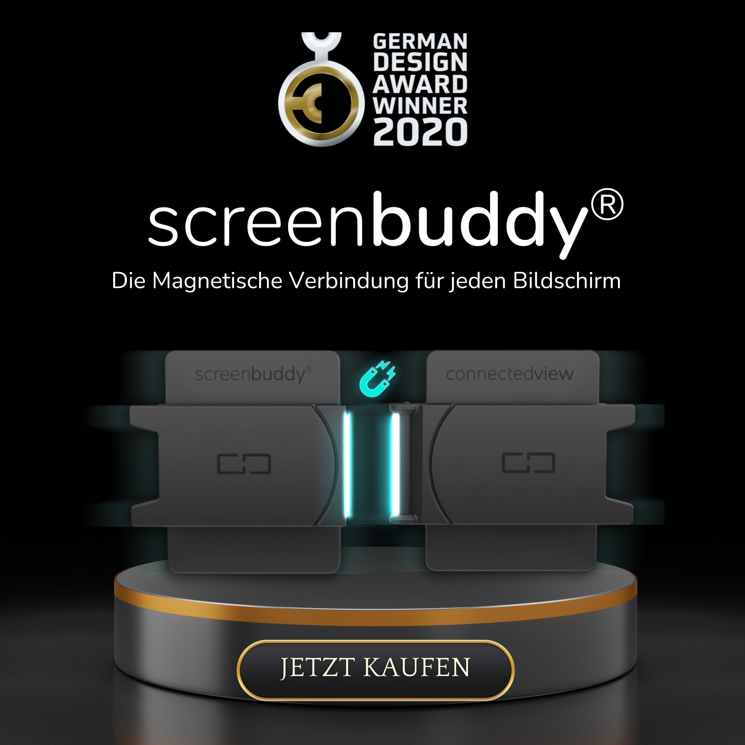 screenbuddy 2er Set magnetischer Verbinder für PC Bildschirme & Monitore - Computer Zubehör für Home-Office, Büro, Gaming & Streaming - Magnet Verbindung zum Monitor Zusammenhalten - Made in Germany 5