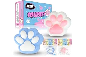 ISEN 2 Pcs Squishy Paw, 3.15in Taba Cat Paw Squishies Toy,Squishies Cat Paw Sensory Toy,Novelty Toys for Kids,Squeeze Toys for Stress Relief,Cute Things Sticky Squishy Toys