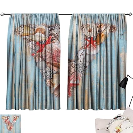 Amazon Com Letter V Bedroom Darkening Curtains Nautical Abc With