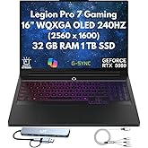 Lenovo Legion Pro 7i Gen 10 Gaming Laptop 2026, 16" WQXGA OLED (2560 x 1600) 240Hz, 24-Core Intel Ultra 9 275HX, 32GB CSODIMM DDR5 RAM, 1TB PCIe Gen 5, NVIDIA RTX 5080 16GB GDDR7, Windows 11 Home