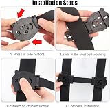 QOPAHI Anti Escape Car Seat Strap Baby Harness Chest Clip 2 Pack view 3