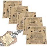 Cheerock 5-Set Nylon Ukulele Strings for Soprano Concert Tenor Ukulele | 21 23 26 inch size fit, warm mellow tone, easy restring beginner , standard gcea tuning
