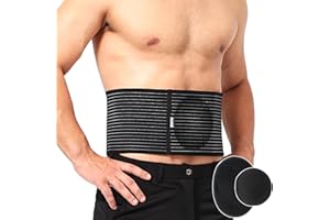 Umbilical Hernia Belt with 2x Compression Pads, Abdominal Support Binder for Men & Women Belly Compression/Incisional, Femora