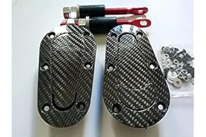 TEAMWILL Carbon Fiber Racing Car Bonnet Plus Flush Mount Hood Latch Steel Pin Locking Kit