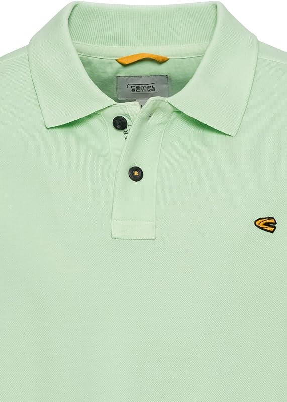 Herren Pique Kurzarm Poloshirt in Regular Fit aus Reiner Baumwolle Pistazie, Menswear-S