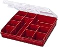 Stack-On SBR-13 13 Compartment Storage Organizer Box with Removable Dividers, Red