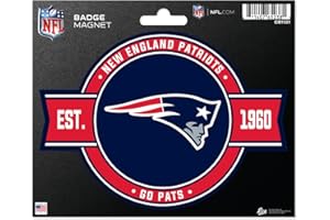 Rico Industries NFL Football New England Patriots Standard Badge Magnet - for Car, Fridge