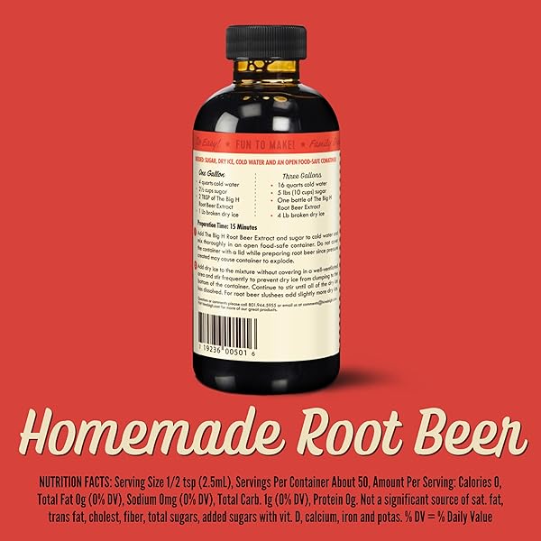 HIRES BIG H ROOT BEER EXTRACT, ROOT BEER SODA AND DESSERT SYRUP, 4 FL OZ (PACK OF 1)