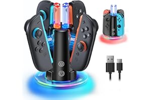 [Both for Switch 2 and 1] Charger Dock for Joycon Switch 2 and 1, FYOUNG Fast Controller Charging Station for Nintendo Switch