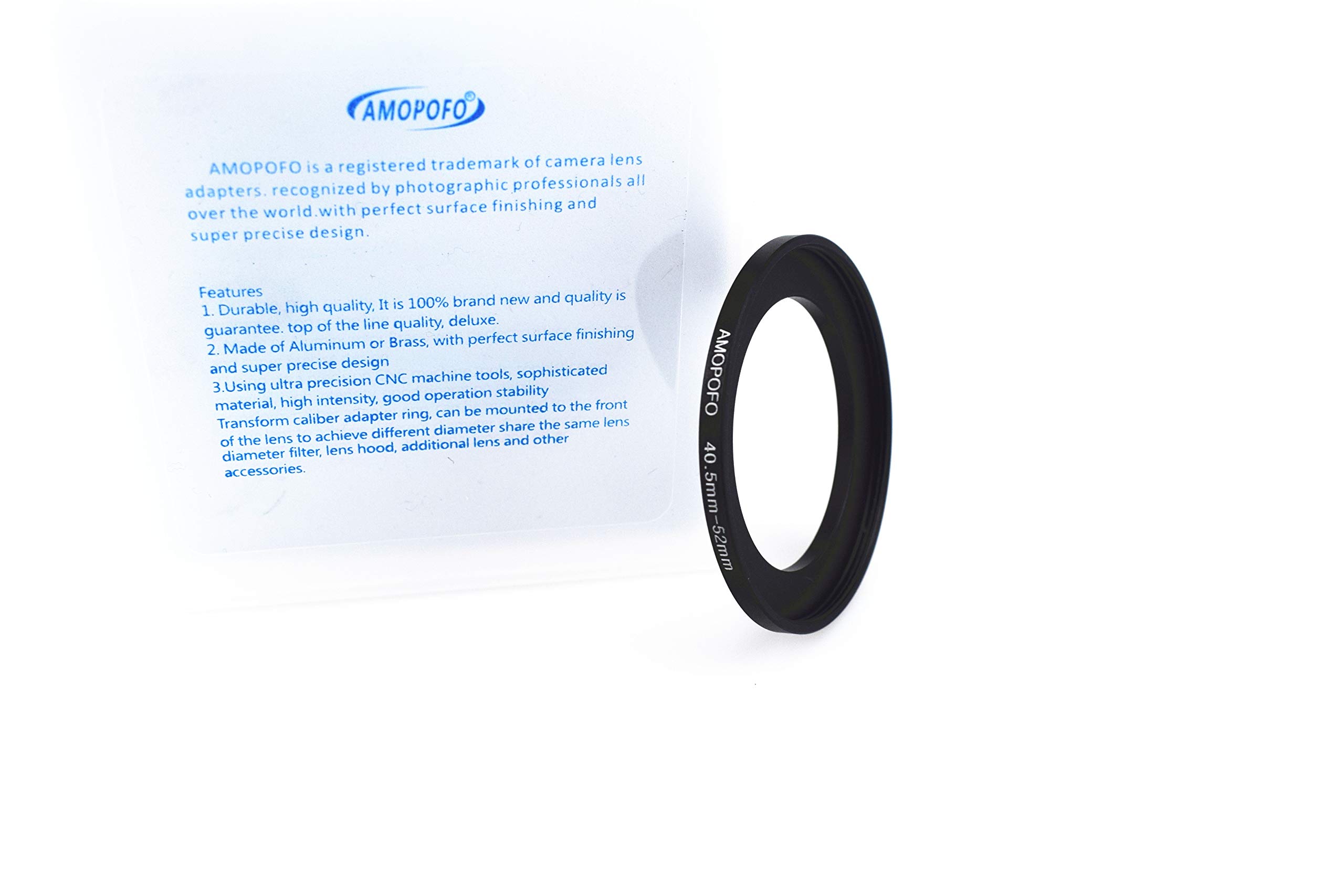 40.5mm to 52mm Step Up Ring Filter Adapter for canon Nikon NEX M4/3 UV,ND,CPL, 40.5-52mm Metal Step Up Ring Adapter